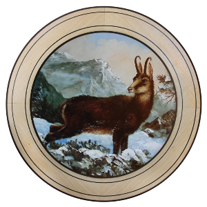 Disque d'honneur chamois dans cadre interchangeable 50cm