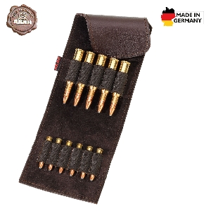 Accessoires d'armes pour la chasse et le tir sportif von AKAH AKAH Patronenetui aus Büffel-Leder 67935111