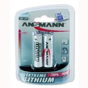 Lampes pour Revier et extérieur von AKAH 2x ANSMANN Extreme Lithium Batterie 1,5 V Mignon AA 69046000