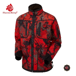 SHOOTERKING Veste Softshell réversible Forest Mist rouge