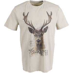 Vêtements pour la chasse et l’outdoor von AKAH ALMTRACHT T-shirt Mon cœur bat à tout rompre, sable 83810005