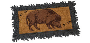 Cadeaux spéciaux pour chasseurs von AKAH Paillasson Sanglier avec bord en feuilles 78714000