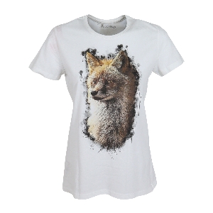 AKAH Chemises et T-shirts pour l’extérieur von AKAH ALMTRACHT T-shirt femme renard, blanc 83817004